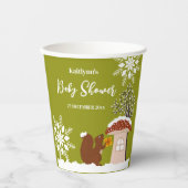 Fluffy Eichhörnchen Geschenk Winter Baby Dusche Pappbecher (Vorderseite)