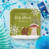 Fluffy Eichhörnchen Geschenk Winter Baby Dusche Pappteller (Party)