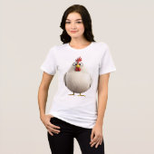 Fluffy & Fabulous | Round White Rooster Zodiac T-S Tri-Blend Shirt (Vorderseite voll)