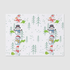 Fluffy Farts Funny Snowman Seidenpapier