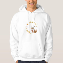 Fluffy & Festive – Cute Reindeer Dog T-Shirt Hoodie