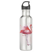 Fluffy Flamingo Edelstahlflasche (Vorderseite)