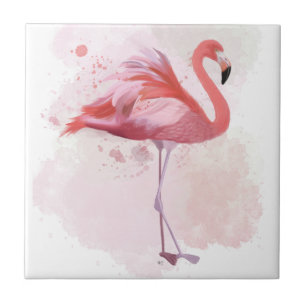 Fluffy Flamingo Fliese