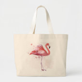 Fluffy Flamingo Jumbo Stoffbeutel (Vorne)