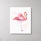 Fluffy Flamingo Leinwanddruck (Vorderseite)
