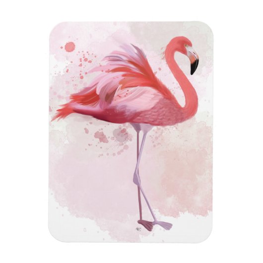 Fluffy Flamingo Magnet (Vertikal)
