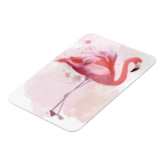 Fluffy Flamingo Magnet (Linke Seite)