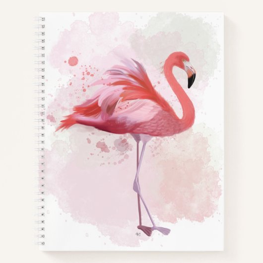 Fluffy Flamingo Notizblock (Vorderseite)