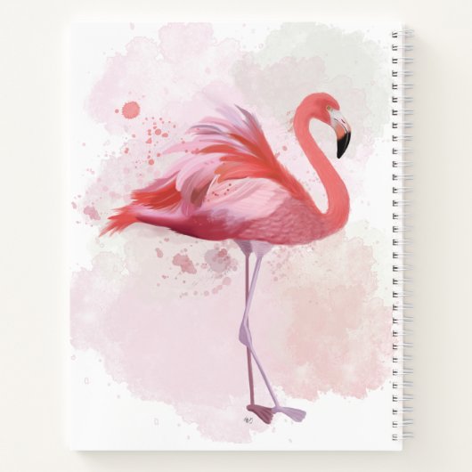 Fluffy Flamingo Notizblock (Rückseite)