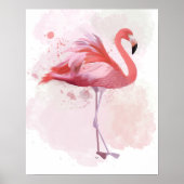 Fluffy Flamingo Poster (Vorne)