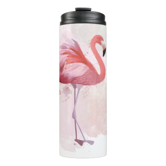 Fluffy Flamingo Thermosbecher (Vorderseite)