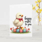 Fluffy Fowl Polka Dot Egg Card Karte (Gelbe Blume)