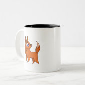Fluffy Fox Zweifarbige Tasse (Vorderseite Links)