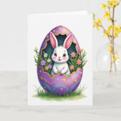Fluffy Friend Easter Egg Card Karte (Gelbe Blume)