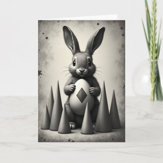 Fluffy Friend Egg Keepsake Card Karte (Vorderseite)