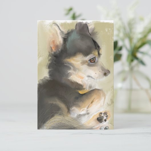 Fluffy Fritter Art Card Dankeskarte (Stehend Vorderseite)