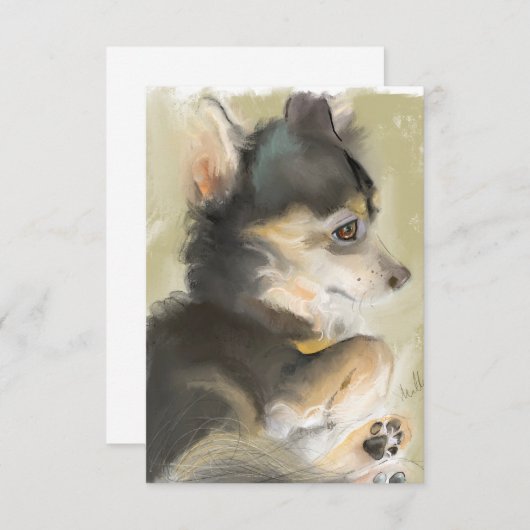 Fluffy Fritter Art Card Dankeskarte (Vorne/Hinten)