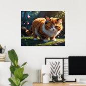 *~* Fluffy Furry Kitty Cat 5:4 Feline Kitten Poster (Heimbüro)