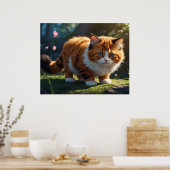 *~* Fluffy Furry Kitty Cat 5:4 Feline Kitten Poster (Küche)