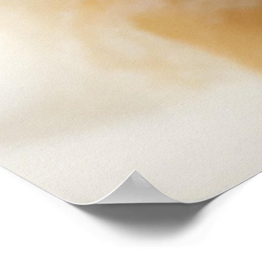 Fluffy Ginger Cat im Fenster Poster (Ecke)