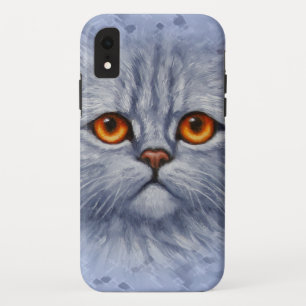 Fluffy Gray Tabby Cat Kitten Face Case-Mate iPhone Hülle