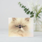 Fluffy Gruffy Kitty Postkarte (Stehend Vorderseite)