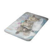 Fluffy Highland Calves Bubble Bath Farmhouse Scene Badematte (Schrägansicht)