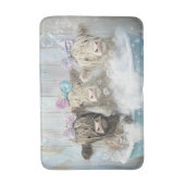 Fluffy Highland Calves Bubble Bath Farmhouse Scene Badematte (Vorderseite Vertikal)