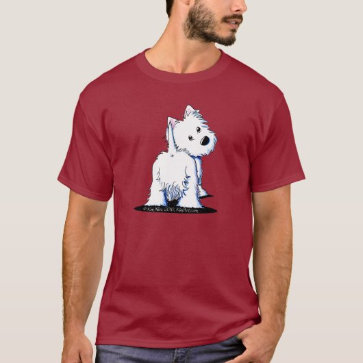 Fluffy Hintern Westie Dark T - Shirt (Vorderseite)
