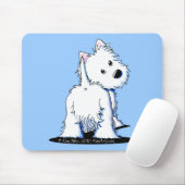 Fluffy Hintern Westie Mousepad (Mit Mouse)