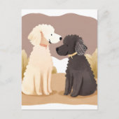 Fluffy Hogs | Pet-Aquarellmalerei Postkarte (Vorderseite)