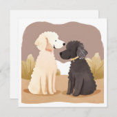 Fluffy Hogs | Wasserfarbenkarte für Haustiere (Vorne/Hinten)