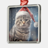 FLUFFY HOLIDAY CHRISTMAS BROWN TABBY KITTEN ORNAMENT AUS METALL (Links)