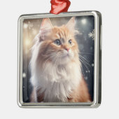 FLUFFY HOLIDAY CHRISTMAS TABBY KITTEN ORNAMENT AUS METALL (Links)