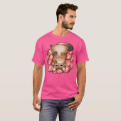 Fluffy Honey Cat mit Rose T-Shirt (Vorne ganz)