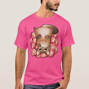 Fluffy Honey Cat mit Rose T-Shirt