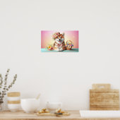 Fluffy Hund mit Big Eyes | Joyful Pet Image Poster (Küche)