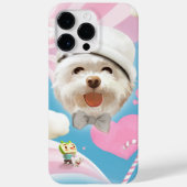 Fluffy Hund mit Weißhut Case-Mate iPhone Hülle (Rückseite)