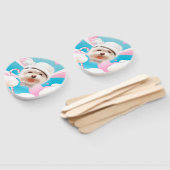 Fluffy Hund mit Weißhut Fächer (Non-assembled)