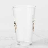 Fluffy Hund mit Weißhut Glas (Links)