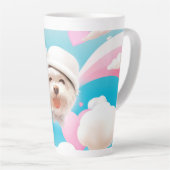 Fluffy Hund mit Weißhut Milchtasse (Rechte Ecke)