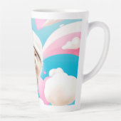 Fluffy Hund mit Weißhut Milchtasse (Rechts)