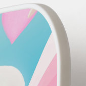 Fluffy Hund mit Weißhut Pickleball Schläger (Linke Seite)