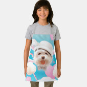 Fluffy Hund mit Weißhut Schürze (Insitu)