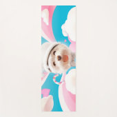 Fluffy Hund mit Weißhut Yogamatte (Vorderseite)