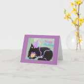 FLUFFY KITTÄT, BIRTHTAGKARTE KARTE (Gelbe Blume)