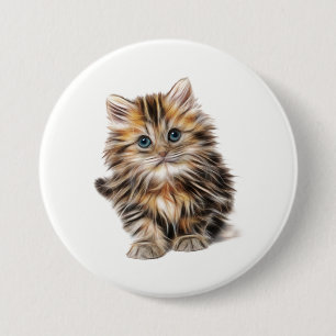Fluffy Kitten Button