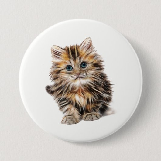 Fluffy Kitten Button (Vorderseite)