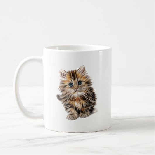 Fluffy Kitten Coffee Tasse (Links)