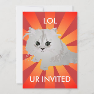 Fluffy Kitten Einladung